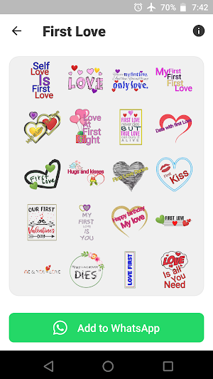 Love Stickers Collection - WA Screenshot 1