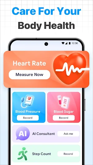 Heart Rate & Blood Sugar Care Screenshot 1