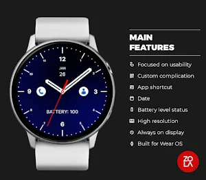 Super Blue Black Watch Face Screenshot 1