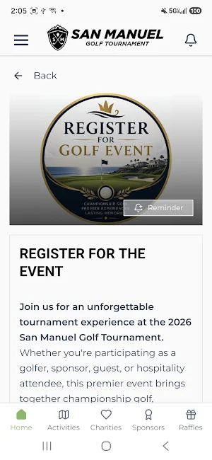 San Manuel Golf Tournament Screenshot 1