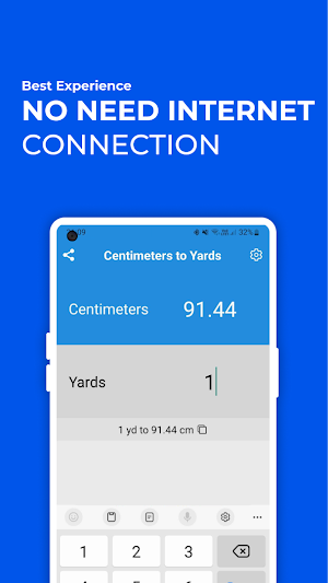 Centimeters to Yards Converter Screenshot 2