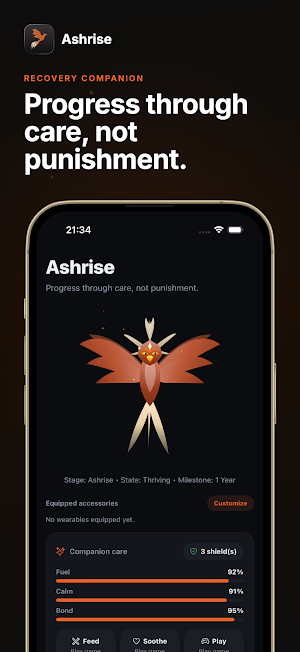 Ashrise - Sobriety Tracker Screenshot 0