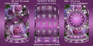 Tender Roses 3D Next Launcher theme Screenshot 0
