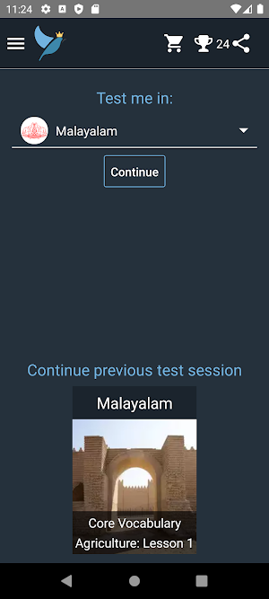 Malayalam Language Tests Screenshot 0