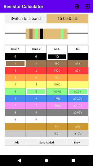 Resistor Code Calculator Screenshot 0