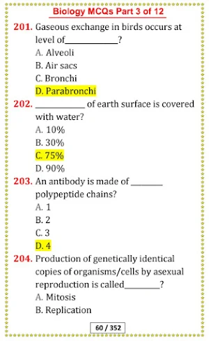 Biology MCQs | Bio MCQs (offline) Biology notes Screenshot 2