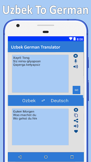 Uzbek German Translator Screenshot 0