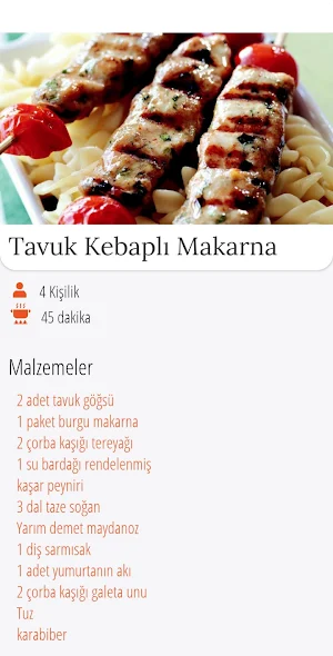 Makarna PişirmeTarifleri Screenshot 1