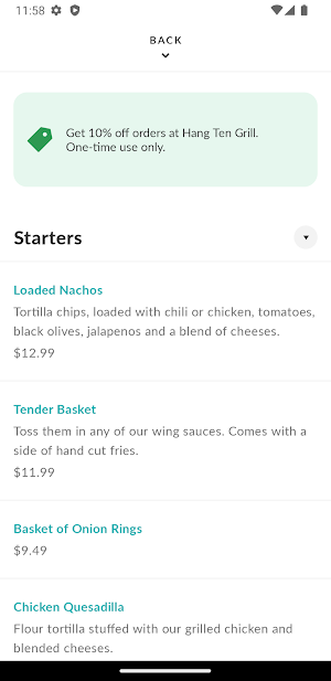 Hang Ten Grill Screenshot 2