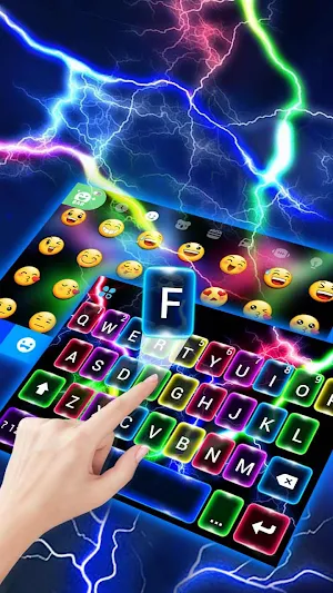 Color Flash Lightning Keyboard Theme Screenshot 1