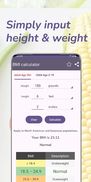 BMI Calculator Screenshot 1