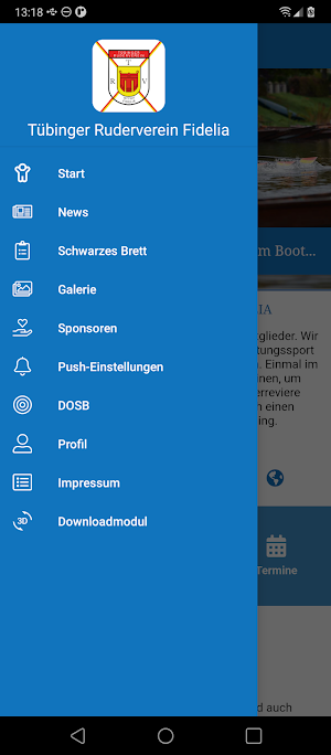 Tübinger Ruderverein Fidelia Screenshot 2