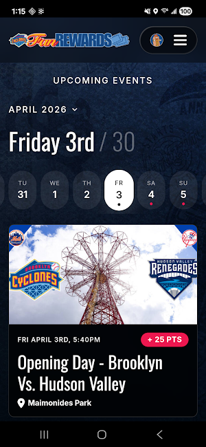 Brooklyn Cyclones Fan Rewards Screenshot 2