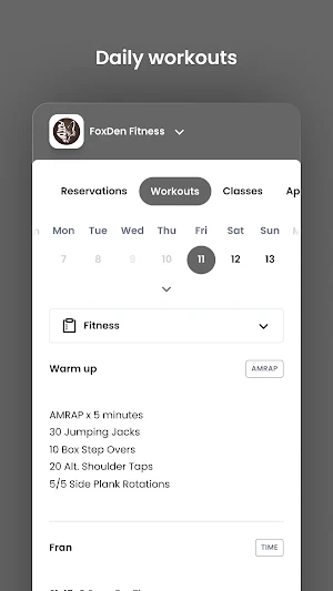 FoxDen Fitness Screenshot 3