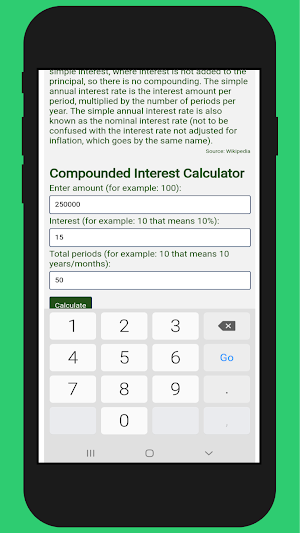 Compounded Interest Chart Screenshot 1