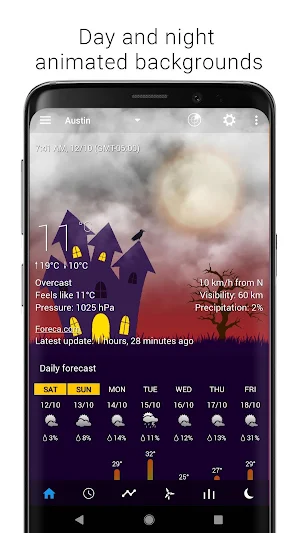 Animated Halloween weather backgrounds add-on Screenshot 1