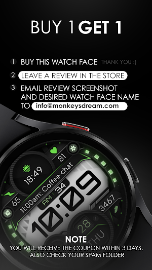 Dream 136 digital watch face Screenshot 3
