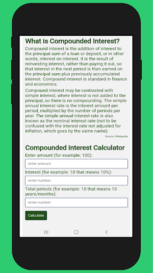 Compounded Interest Chart Screenshot 0