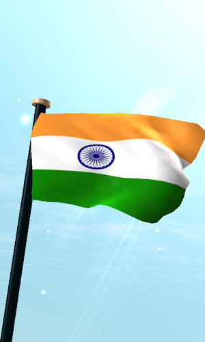 India Flag 3D Free Wallpaper Screenshot 0