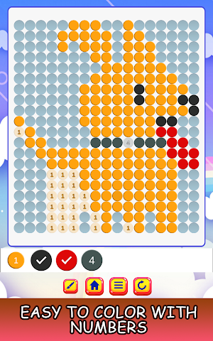 Mosaic Color by Number - Hex Puzzle Beads For Kids Screenshot 2