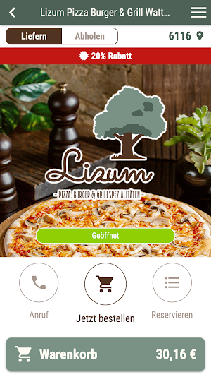 Lizum Pizza Burger & Grill Screenshot 0