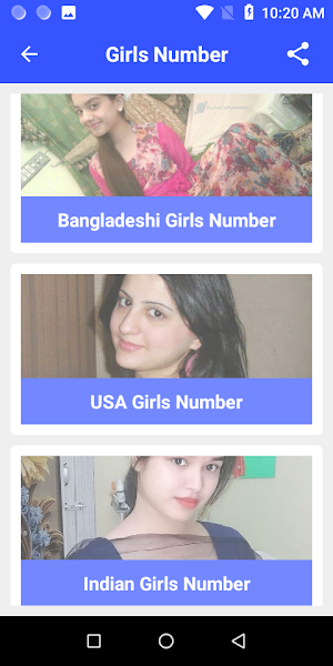 Indian Girls Mobile Number App Screenshot 0