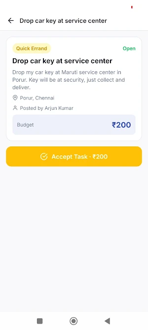 Idho.in Hyperlocal Task Market Screenshot 2