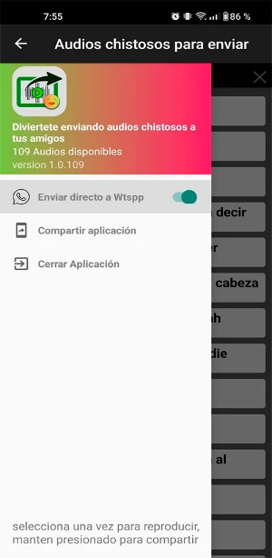 Audios chistosos para enviar Screenshot 0