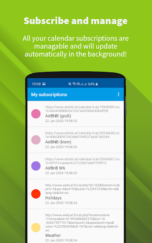 ICSx⁵ – sync Webcal & .ics calendars Screenshot 0