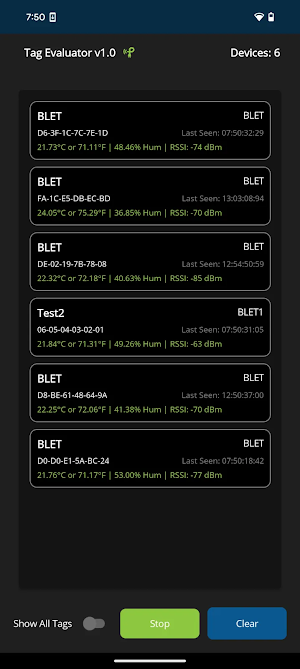 PC BLE Tag Screenshot 1