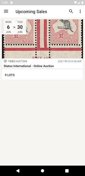 Status International Auction Screenshot 0