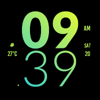 Fresh Green Large Watch Face