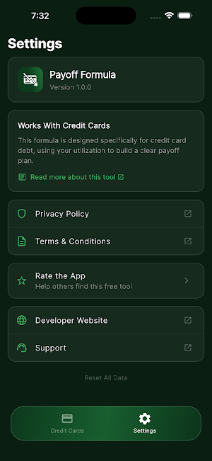 Payoff Formula Screenshot 3