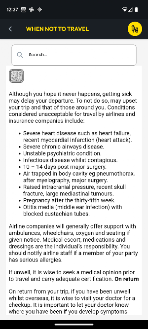 The Travel Clinic Vaccine App Screenshot 3