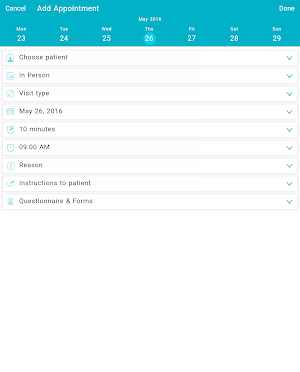 ChARM EHR Scheduler Screenshot 1