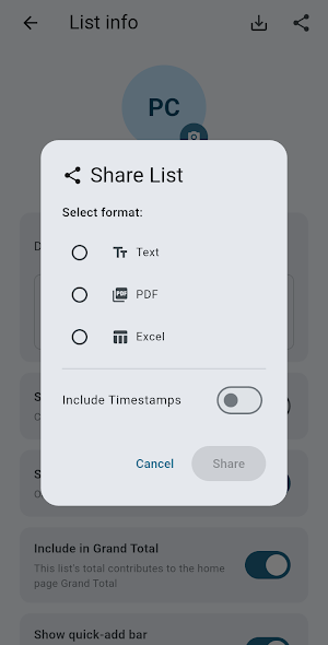 List Calculator Screenshot 3