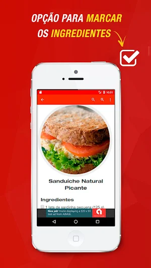 Receitas de Sanduíche Natural Screenshot 1
