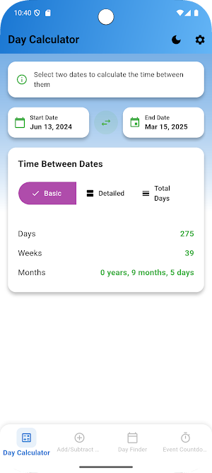 Day Calculator Screenshot 0