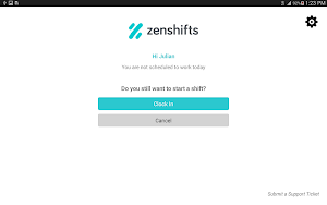 Zenshifts TimeClock Screenshot 2