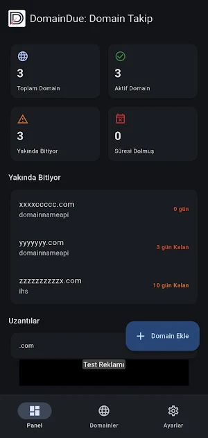 DomainDue: Domain Tracker Screenshot 1