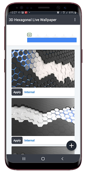 3D Hexagonal LIve Wallpaper Screenshot 0