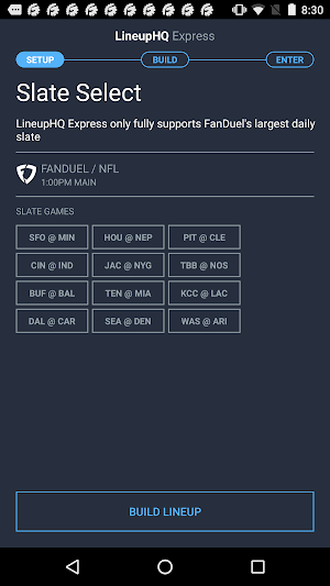 LineupHQ: FanDuel Lineups Screenshot 2
