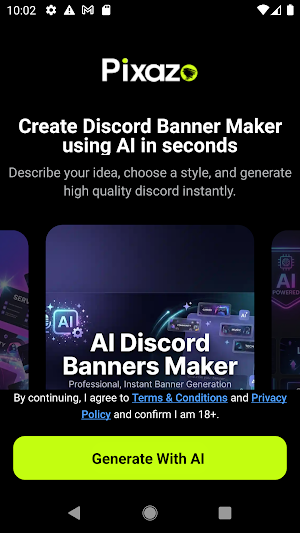 AI Discord Banner Maker Pixazo Screenshot 0