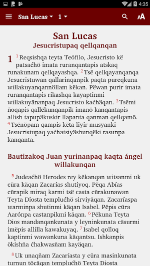 Quechua Corongo, Peru – Bible Screenshot 0