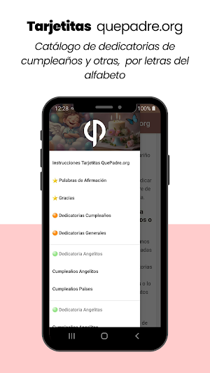 Tarjetitas Quepadre.org Screenshot 1