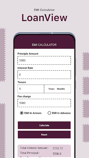 LoanView - EMI Loan Calculator Screenshot 2