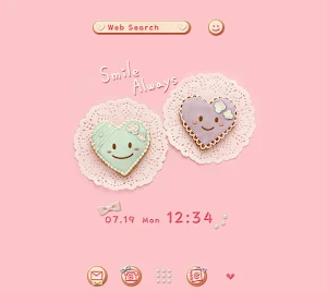 Cute Theme-Heart Cookies- Screenshot 0