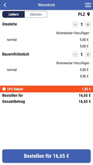 Die Continentale Pizzaservice Screenshot 1