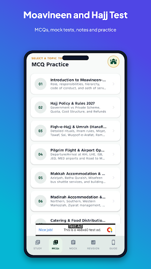 Moavineen Hajj Test Prep Screenshot 2