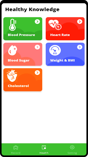 Blood Pressure Monitoring App Screenshot 1